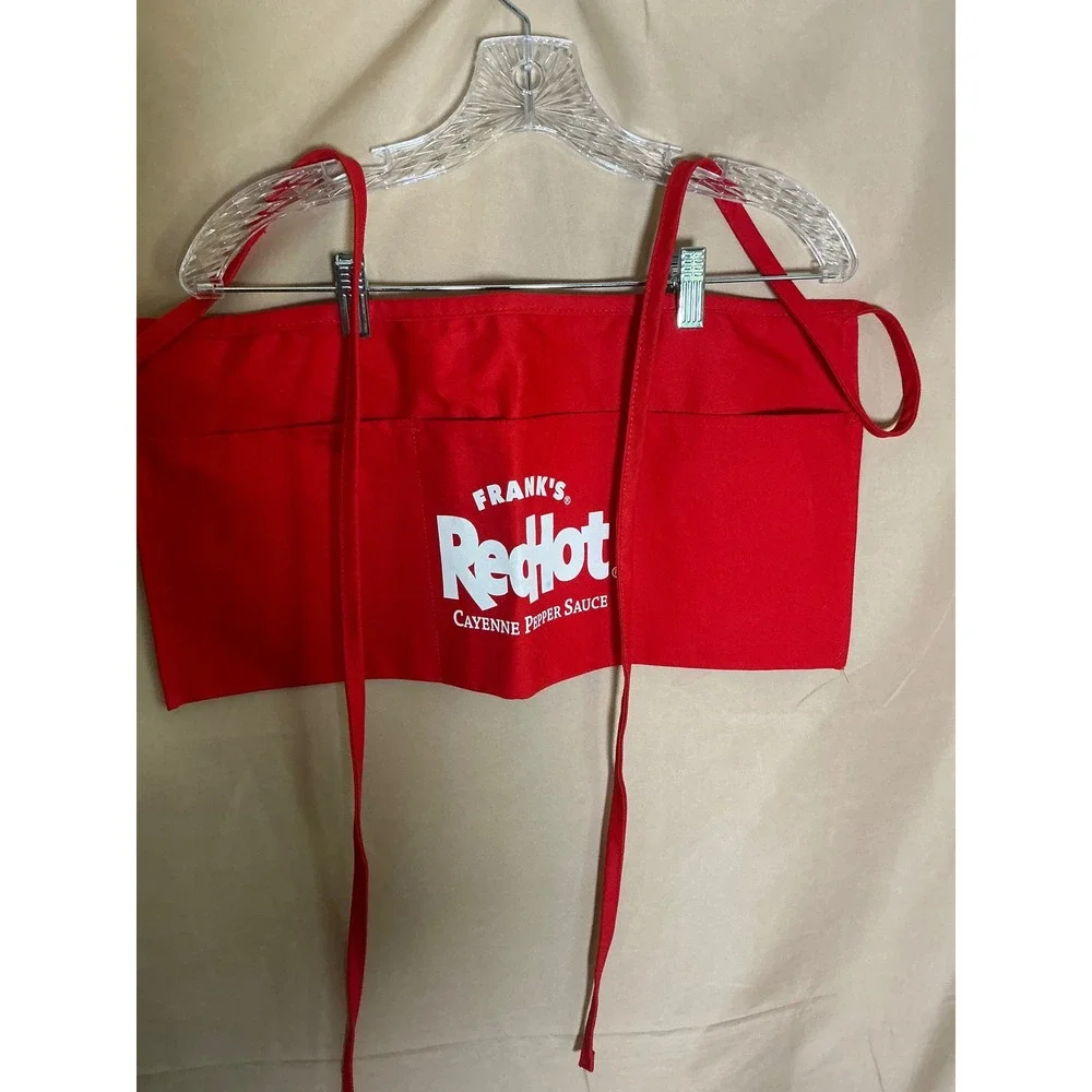 Franks RedHot Cayenne Pepper Sauce Red Waist Apron‎ 3 Pockets Server BBQ Cooking